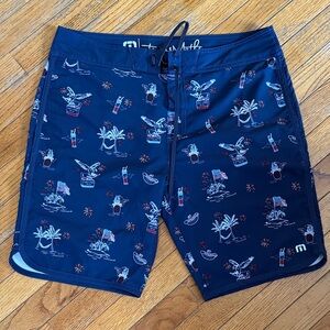 Men's Blue Travis Mathew Swim Shorts